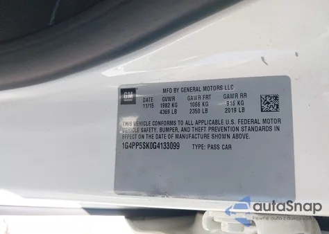 2016 Buick Verano from USA, damaged, VIN 1G4PP5SK0G4133099